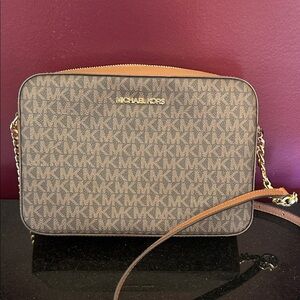 Michael Kors Signature Brown Crossbody Bag